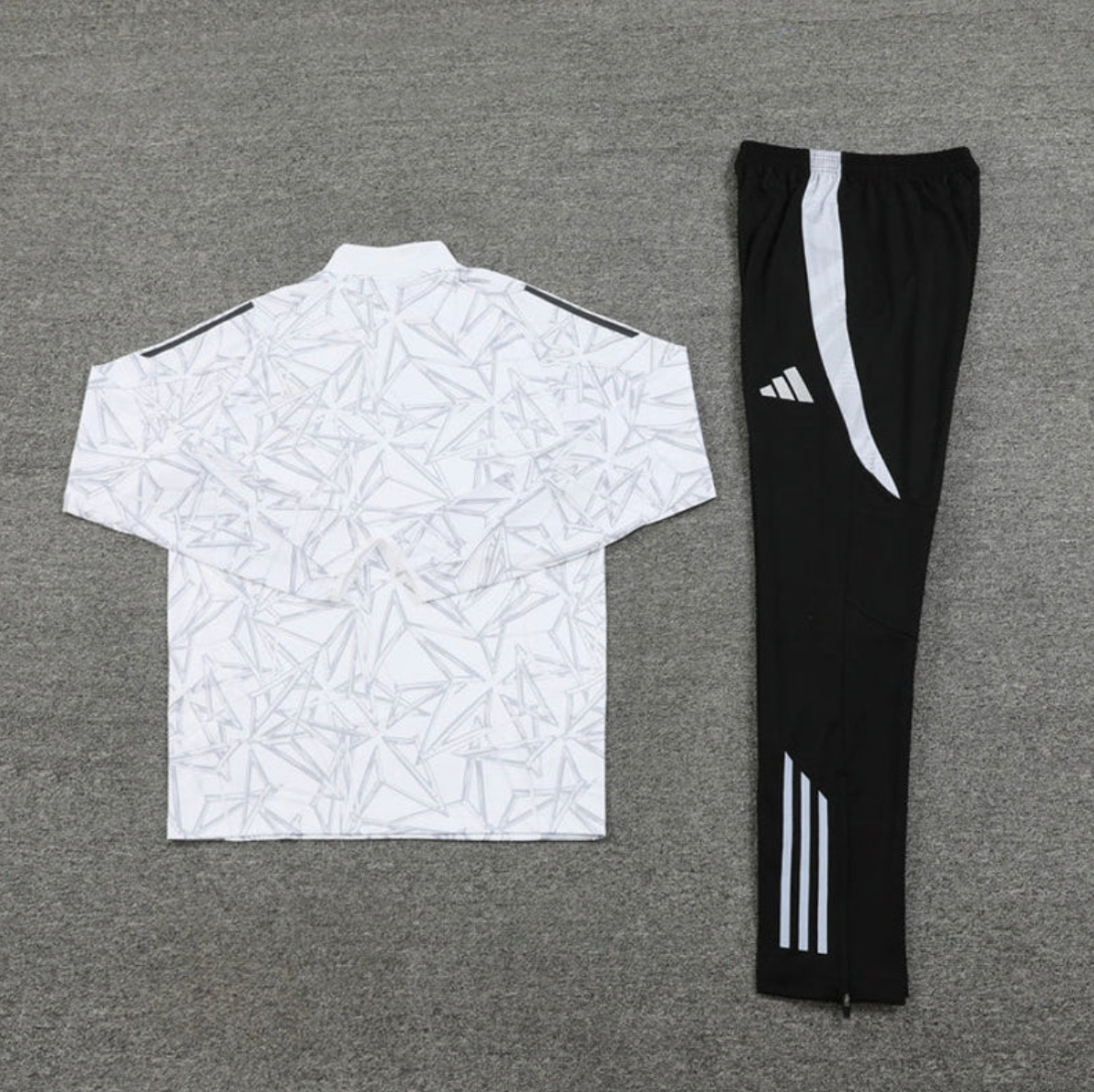 Real Madrid White Grid Tracksuit